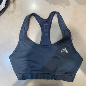 Gray Adidas Small TechFit Sports Bra